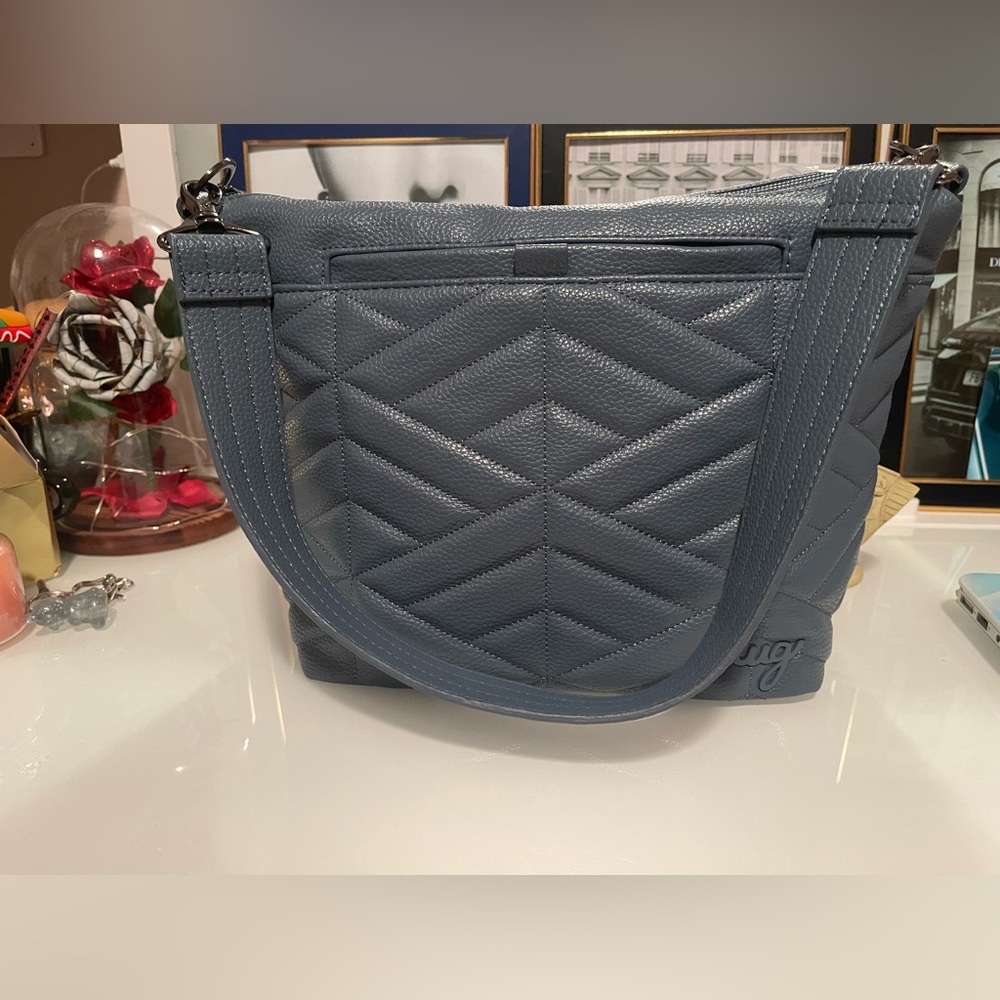 NWOT Lug VL Flare XL crossbody / shoulder bag with 2 straps in slate blue NEW! - Picture 8 of 16